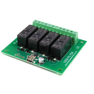 USB Module - 4 Relays 16A with Snubbers USB-RLY04 Antratek Electronics